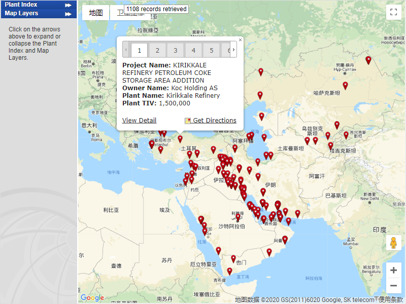 【项目信息】中亚炼油厂项目分布图 【项目信息】中亚炼油厂项目分布图