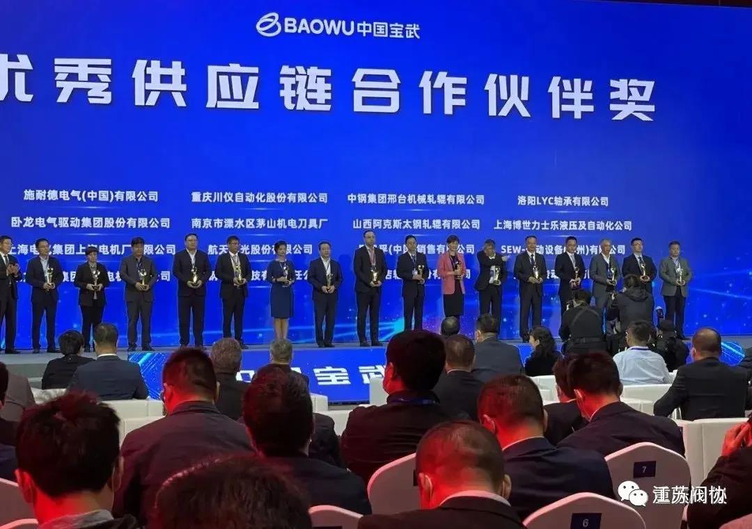 川仪股份荣获“中国宝武优秀供应链合作伙伴”称号 川仪股份荣获“中国宝武优秀供应链合作伙伴”称号