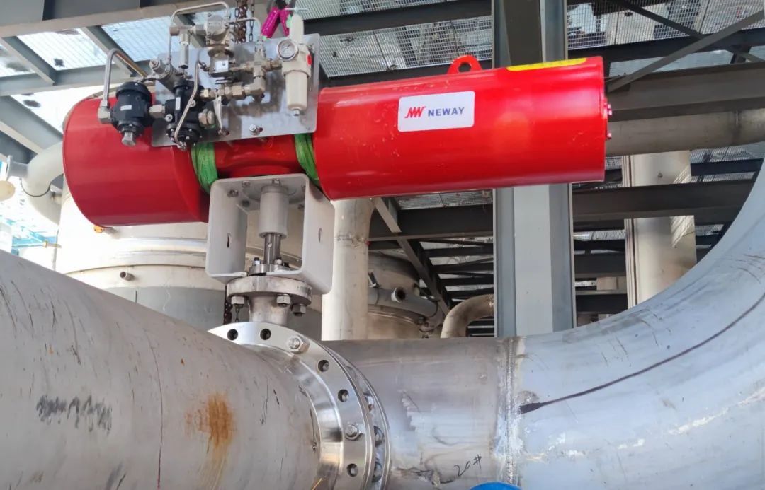 纽威股份生产的三偏心切断蝶阀在榆能化学某项目顺利安装完成 纽威股份生产的三偏心切断蝶阀在榆能化学某项目顺利安装完成