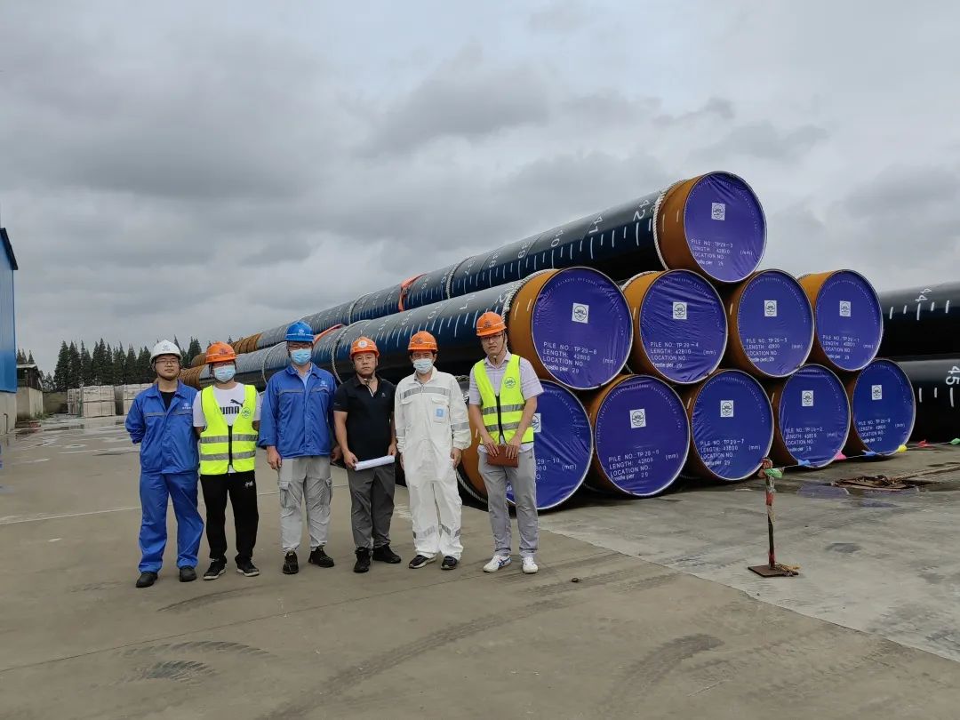 中油管道物装公司组织开展塞浦路斯项目第一批桩管出厂检验 中油管道物装公司组织开展塞浦路斯项目第一批桩管出厂检验
