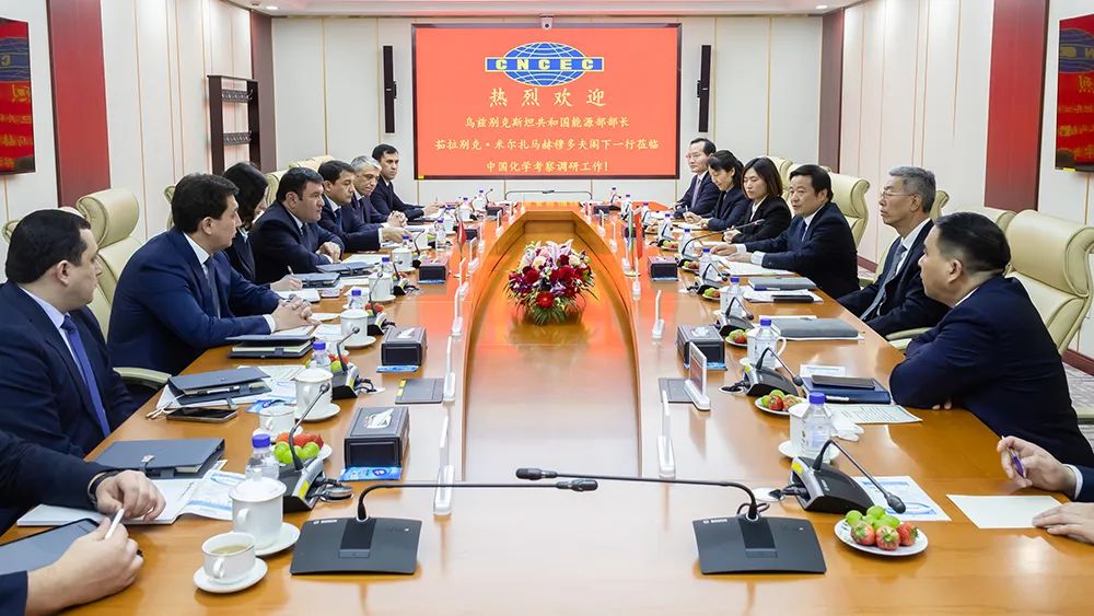 中国化学主要领导与乌兹别克斯坦能源部部长会谈 中国化学主要领导与乌兹别克斯坦能源部部长会谈