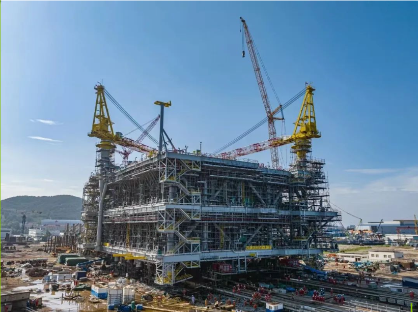 沙特阿美最大的海上平台之一在中国制造完毕 沙特阿美最大的海上平台之一在中国制造完毕